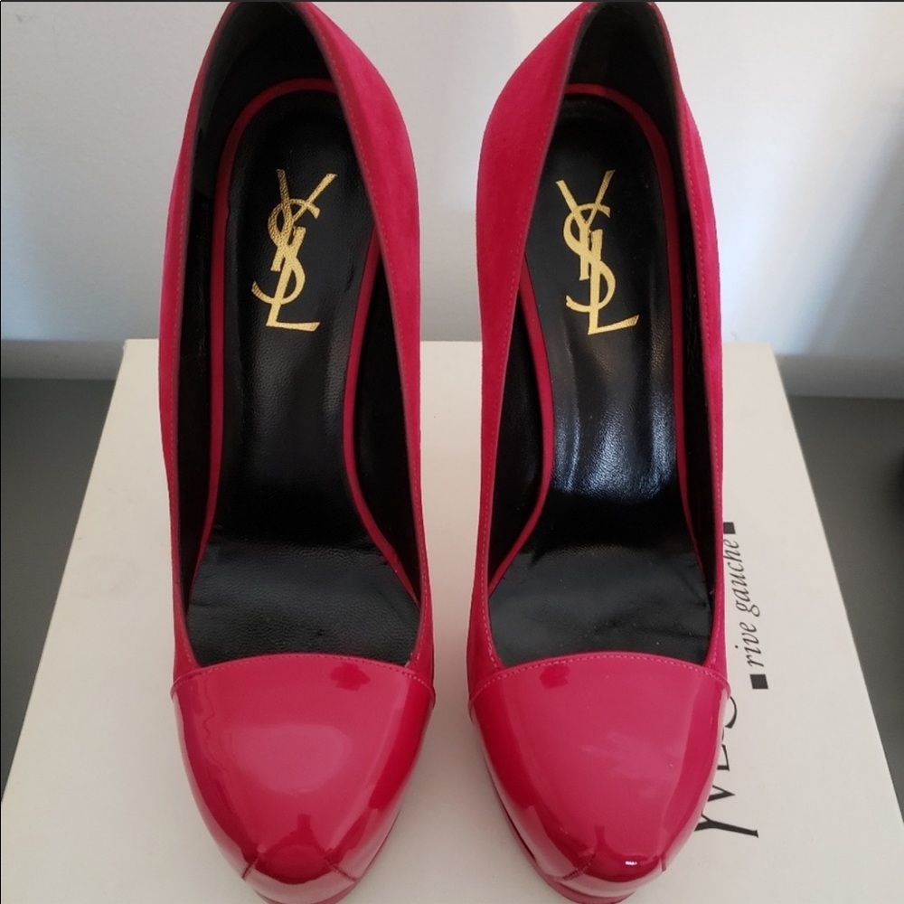YSL Tribtoo Fuschia Sandal